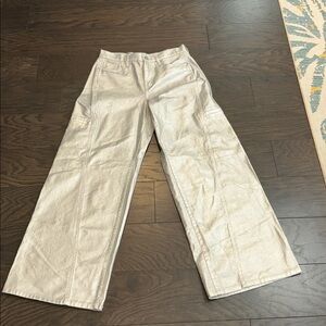 DKNY Silver and White Jeans